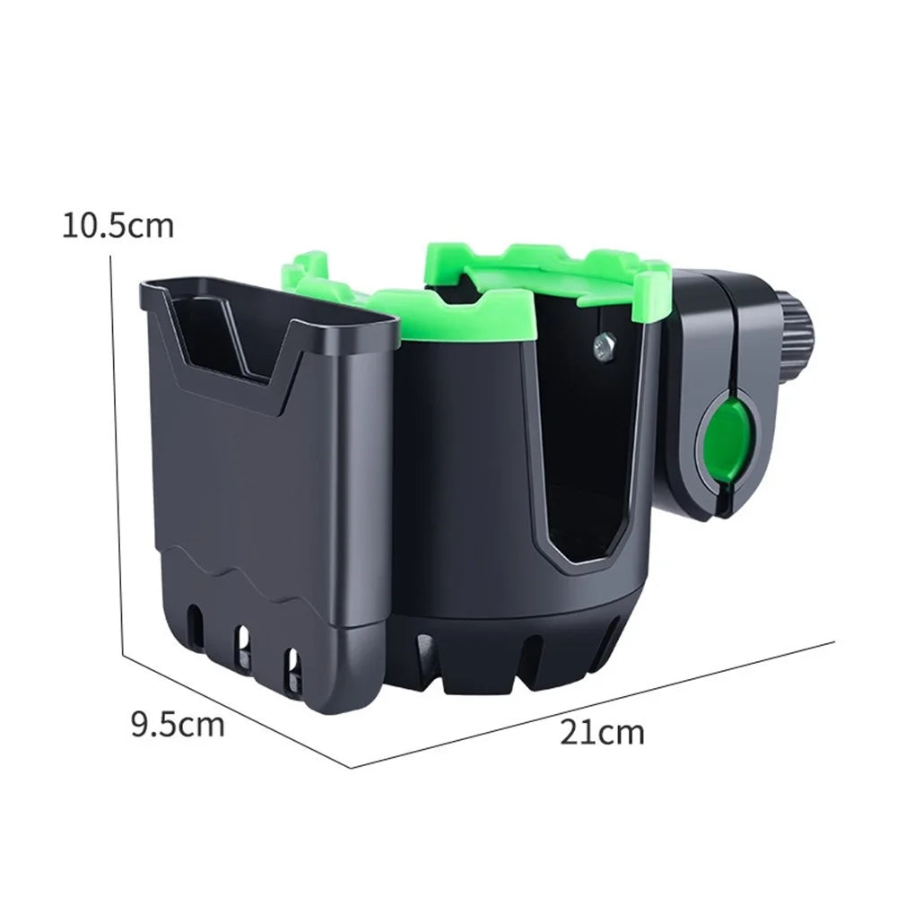 2-in-1 Bottle Cup Holder Cell Phone Holder Organizer Cycling Accessories for Bike Handlebar - Orange - 7