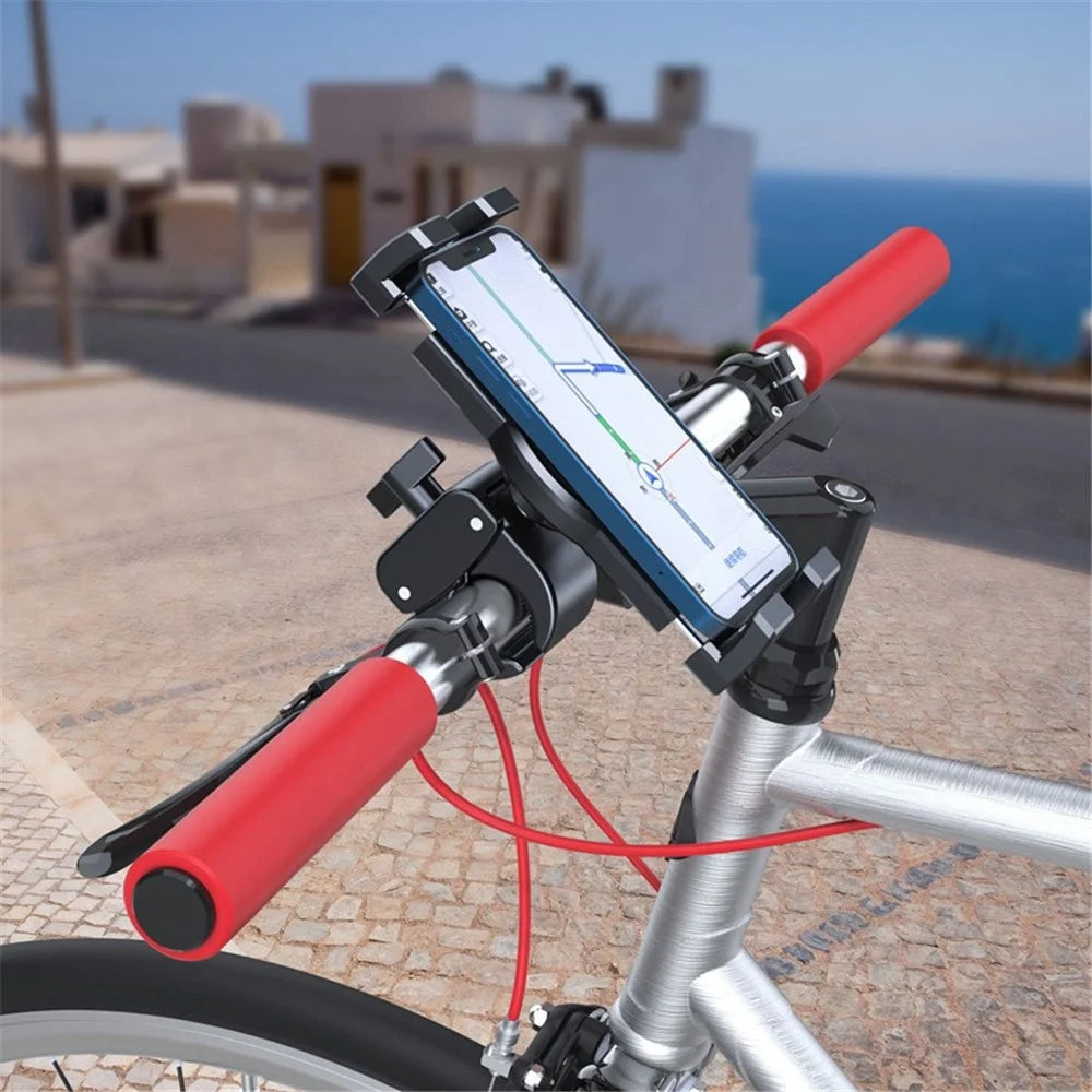 A081+X55 Bike Tablet Holder Mount Shockproof Mobile Phone Navigation Stand Bicycle Electric Vehicle Motorcycle Cell Phone MTB Mount - 7