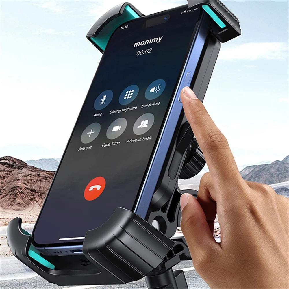 USAMS ZJ078 Bike Phone Holder Motorcycle Phone Mount Handlebar Cell Phone Clamp - 6