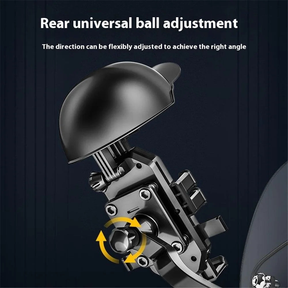 HL-M28 Nylon+ABS Motorcycle Phone Mount Holder Cell Phone Bike Holder with Helmet Shaped Sun Visor - For Handlebar - 4