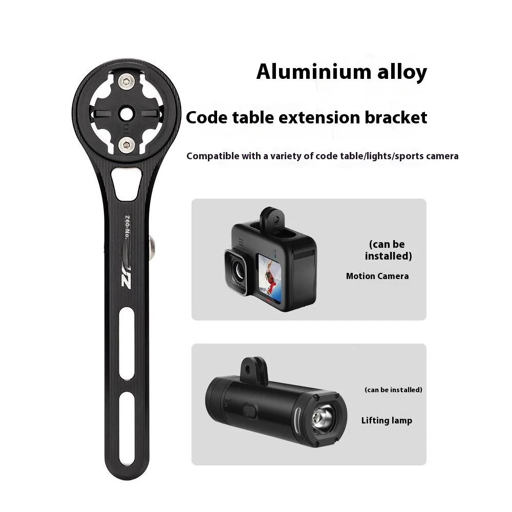 ZTTO SPM-092 Aluminum Alloy Bicycle Computer Mount Extension Bracket Compatible with Garmin / Cateye / Bryton / Wahoo - 2