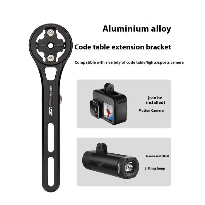 ZTTO SPM-092 Aluminum Alloy Bicycle Computer Mount Extension Bracket Compatible with Garmin / Cateye / Bryton / Wahoo - 2