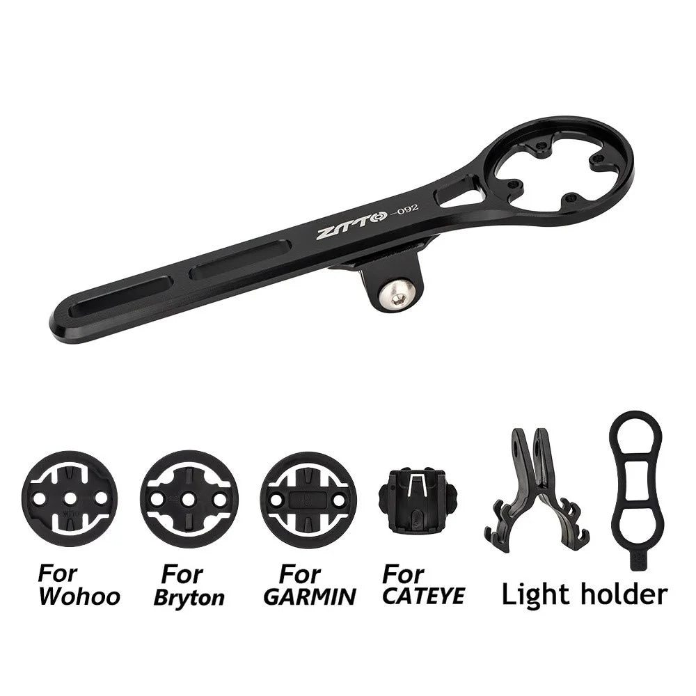 ZTTO SPM-092 Aluminum Alloy Bicycle Computer Mount Extension Bracket Compatible with Garmin / Cateye / Bryton / Wahoo - 3
