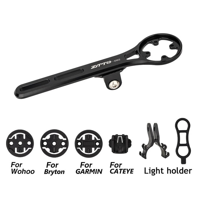 ZTTO SPM-092 Aluminum Alloy Bicycle Computer Mount Extension Bracket Compatible with Garmin / Cateye / Bryton / Wahoo - 3