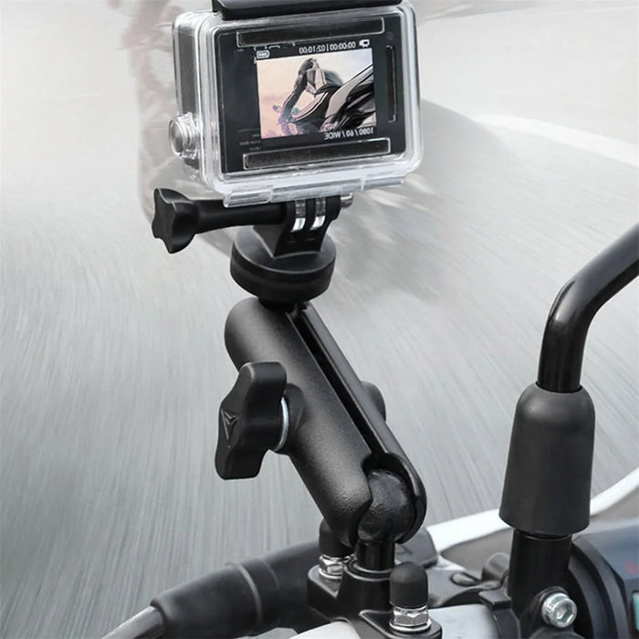 For GoPro 11 / 10  / Insta360 One R Motorcycle Sports Camera Mount Holder Adjustable Support Stand - Handlebar Mount - 3