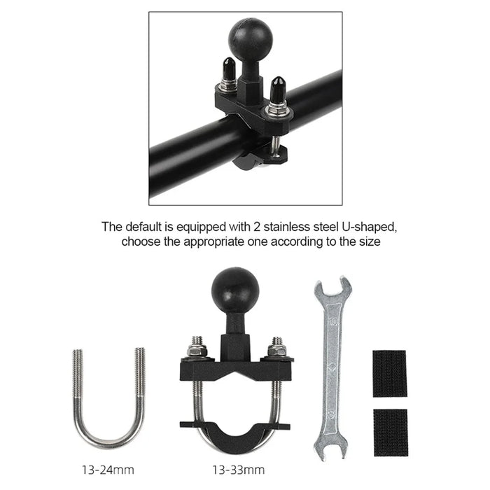 For GoPro 11 / 10  / Insta360 One R Motorcycle Sports Camera Mount Holder Adjustable Support Stand - Handlebar Mount - 7