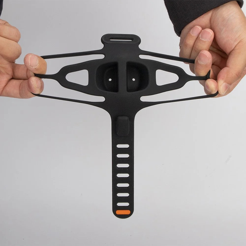 GUB P6 Silicone Phone Holder Bicycle E-Bike Scooter Folding Bike Cellphone Bracket - Black - 6