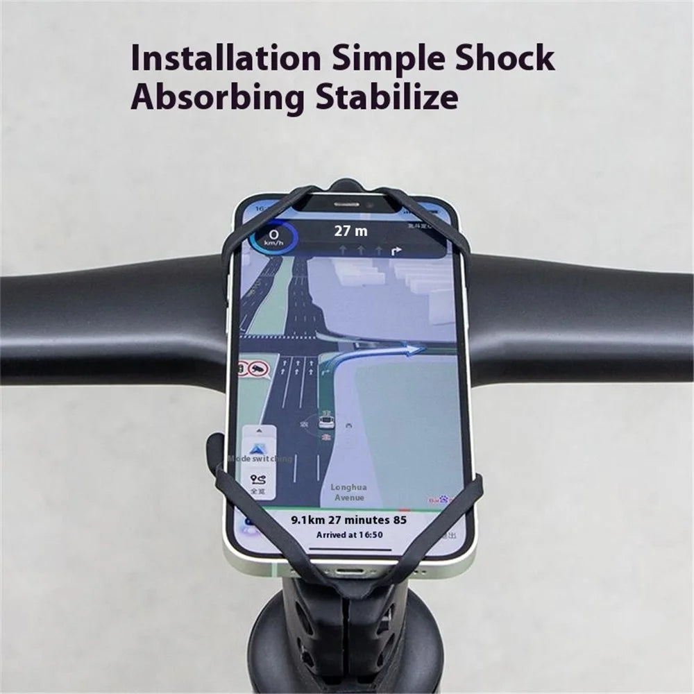 GUB P9 Bicycle E-Bike Scooter Silicone Phone Holder Bike Handlebar Cellphone Bracket - Black - 3