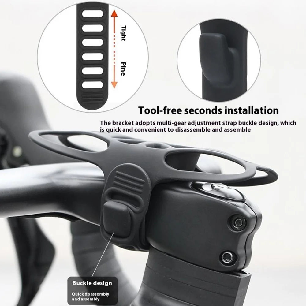 GUB P9 Bicycle E-Bike Scooter Silicone Phone Holder Bike Handlebar Cellphone Bracket - Black - 4