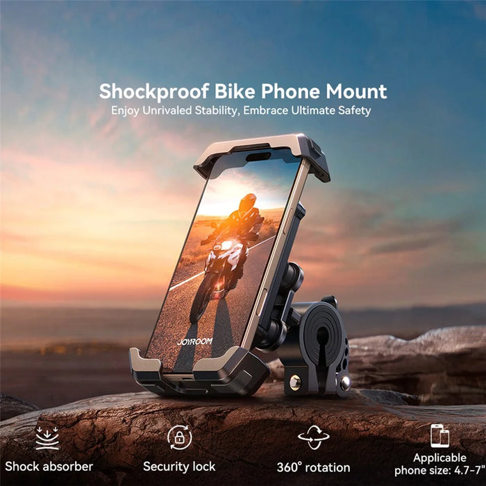 JOYROOM JR-ZS428 Bike Phone Mount Rotation Shockproof Phone Holder for 4.7 - 7 Inch Devices - 2