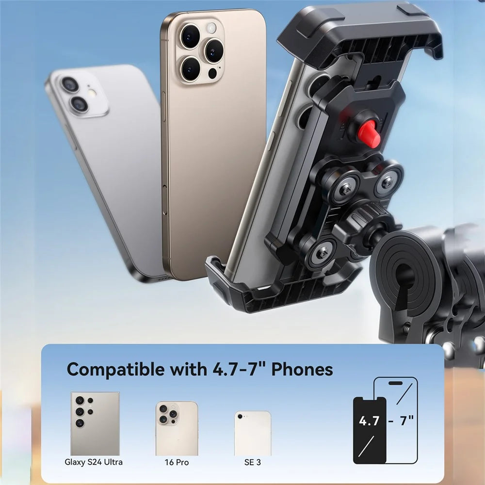 JOYROOM JR-ZS428 Bike Phone Mount Rotation Shockproof Phone Holder for 4.7 - 7 Inch Devices - 6