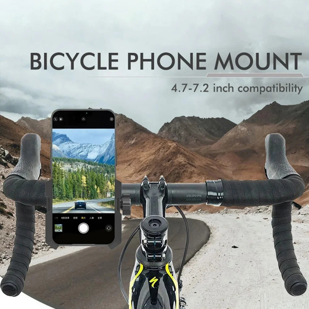 JGX001 Universal Bike Handlebar Mount Phone Holder for Mountain Road Bicycle Shockproof Cellphone Bracket - 2