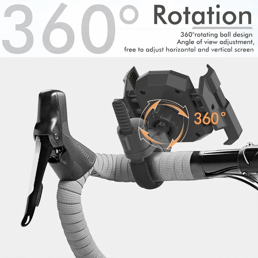 JGX001 Universal Bike Handlebar Mount Phone Holder for Mountain Road Bicycle Shockproof Cellphone Bracket - 3