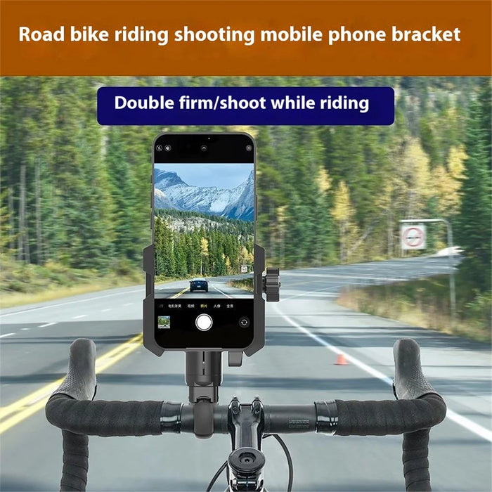 JGX002 Bike Motorcycle Phone Mount 360 Degree Rotation Anti Shake Handlebar Bracket for Bicycle - 3