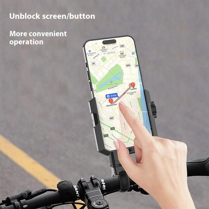 JGX002 Bike Motorcycle Phone Mount 360 Degree Rotation Anti Shake Handlebar Bracket for Bicycle - 6
