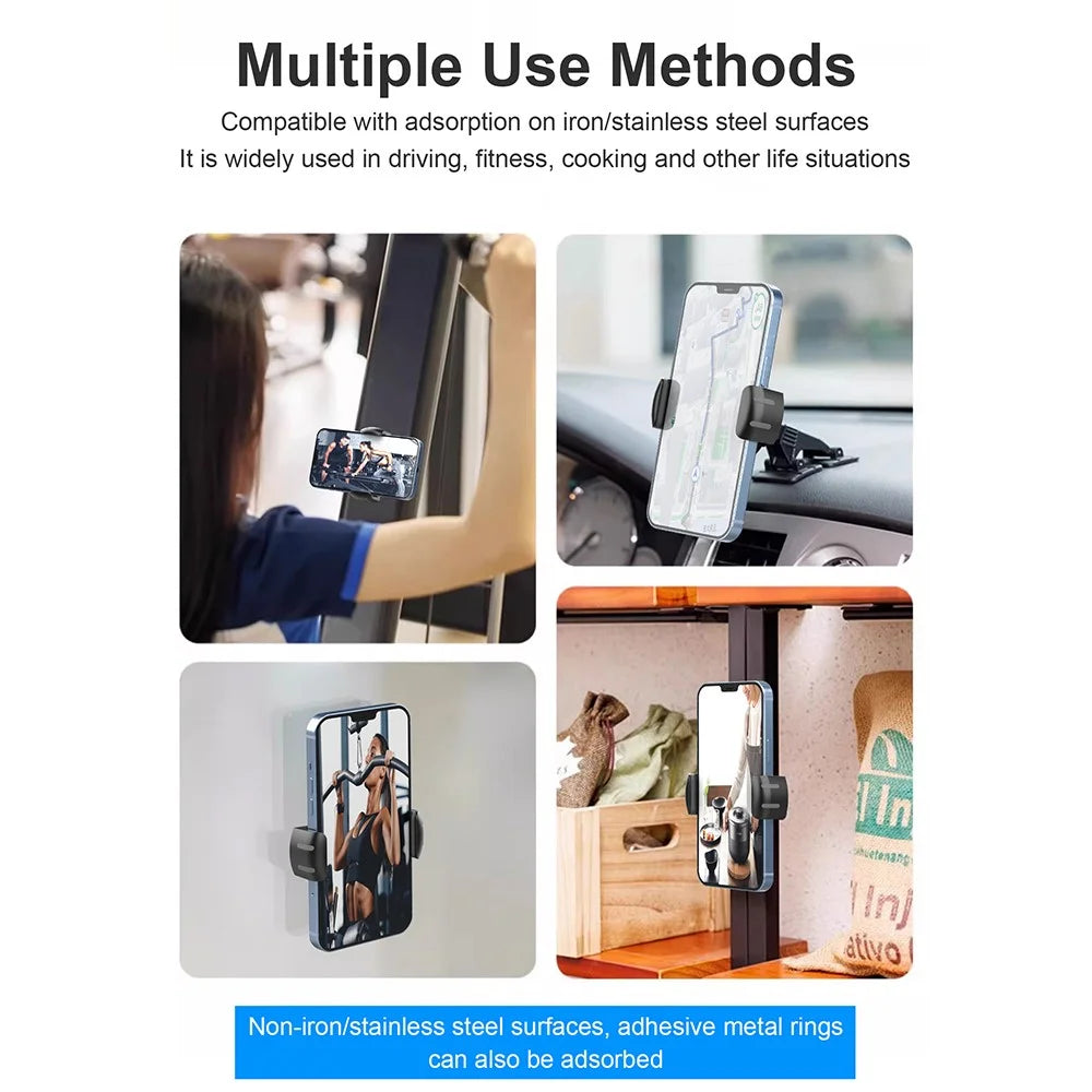 PJ-02 Universal Magnetic Phone Clamp Mount Telescopic Cellphone Clip - 7