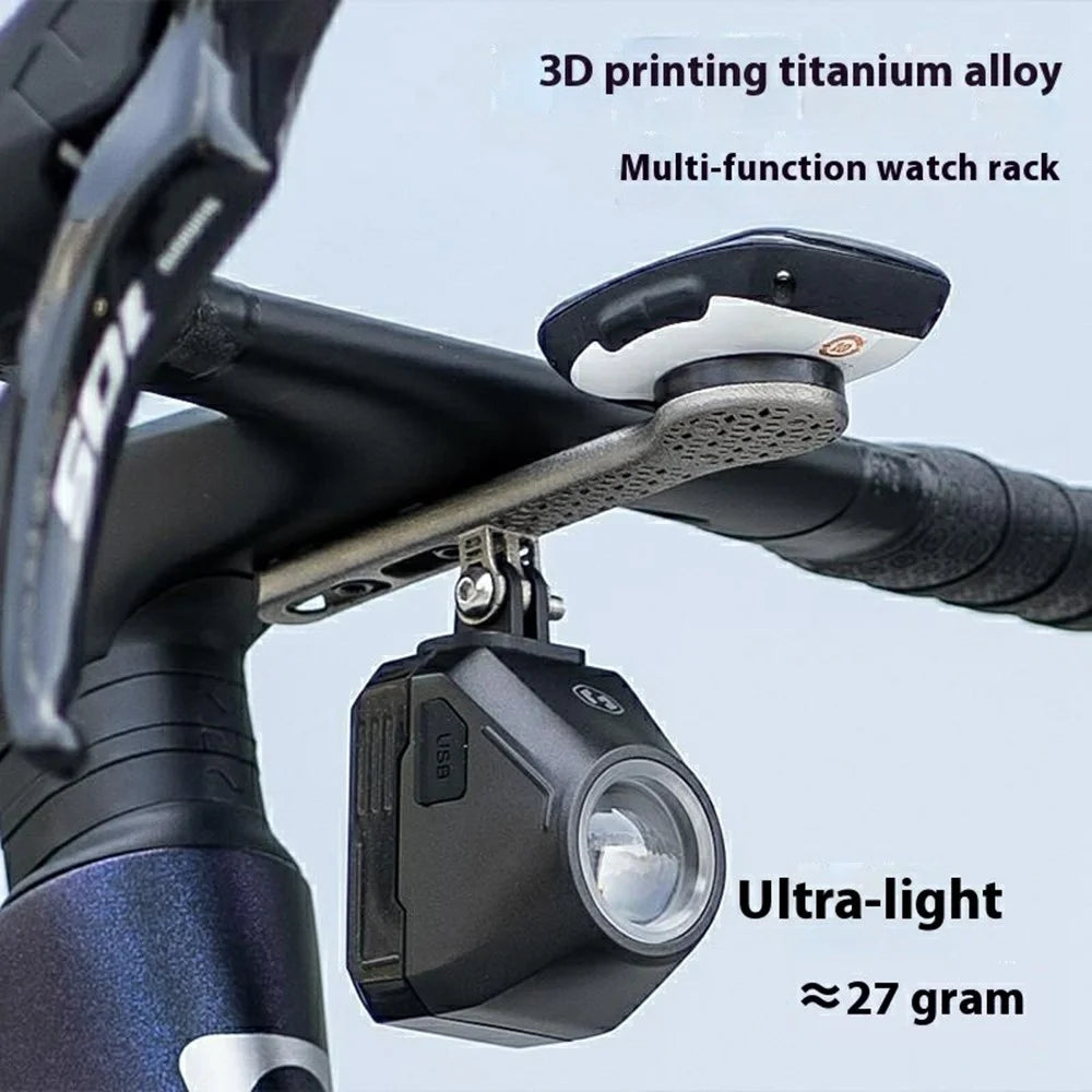 GUB Ti708 Road Bike Integrated Handlebar Computer Mount 3D Printed Titanium Alloy Hollow Bicycle Computer Holder - 3