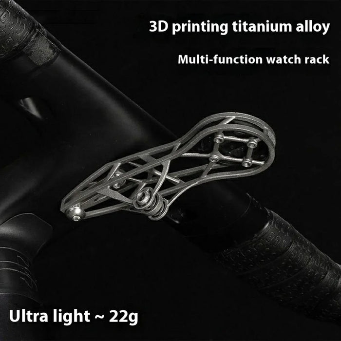 GUB Ti710 3D Printed Titanium Alloy Bike Computer Mount Integrated Handlebar Center Installation Bracket - 3