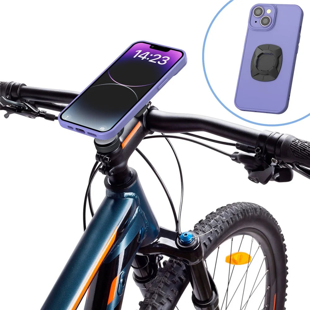 HL-143H Outdoor Cycling Aluminum Alloy Phone Mount for Bicycle Quick Release Stem Cap Cellphone Bracket - 3