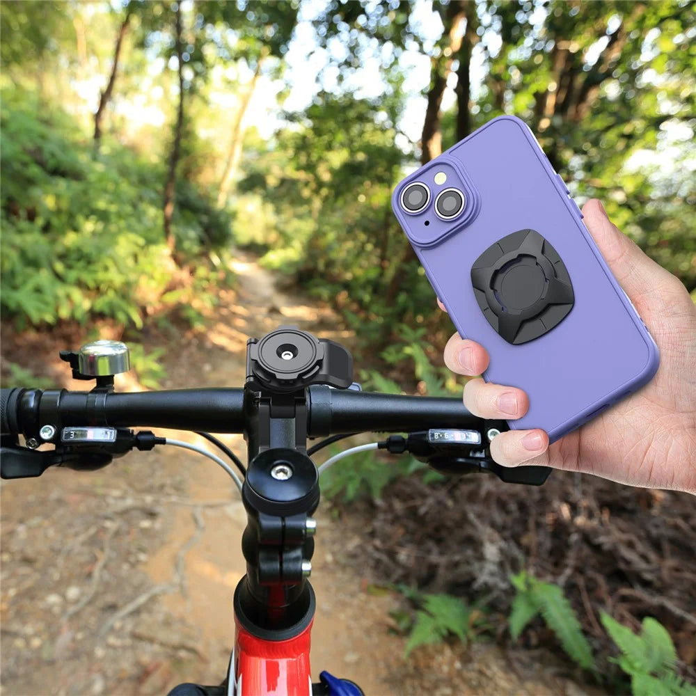 HL-143H Outdoor Cycling Aluminum Alloy Phone Mount for Bicycle Quick Release Stem Cap Cellphone Bracket - 4