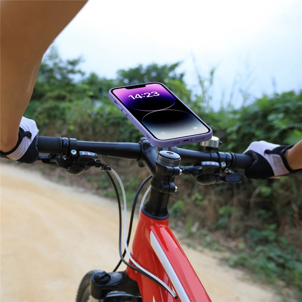 HL-143H Outdoor Cycling Aluminum Alloy Phone Mount for Bicycle Quick Release Stem Cap Cellphone Bracket - 5