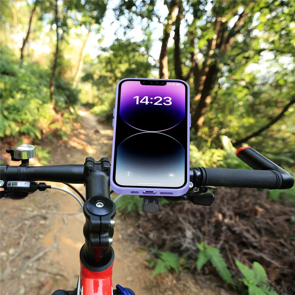 HL-143M Bike Handlebar Phone Mount for Mountain Road Cycling Rotatable Quick Release Navigation Holder - 4