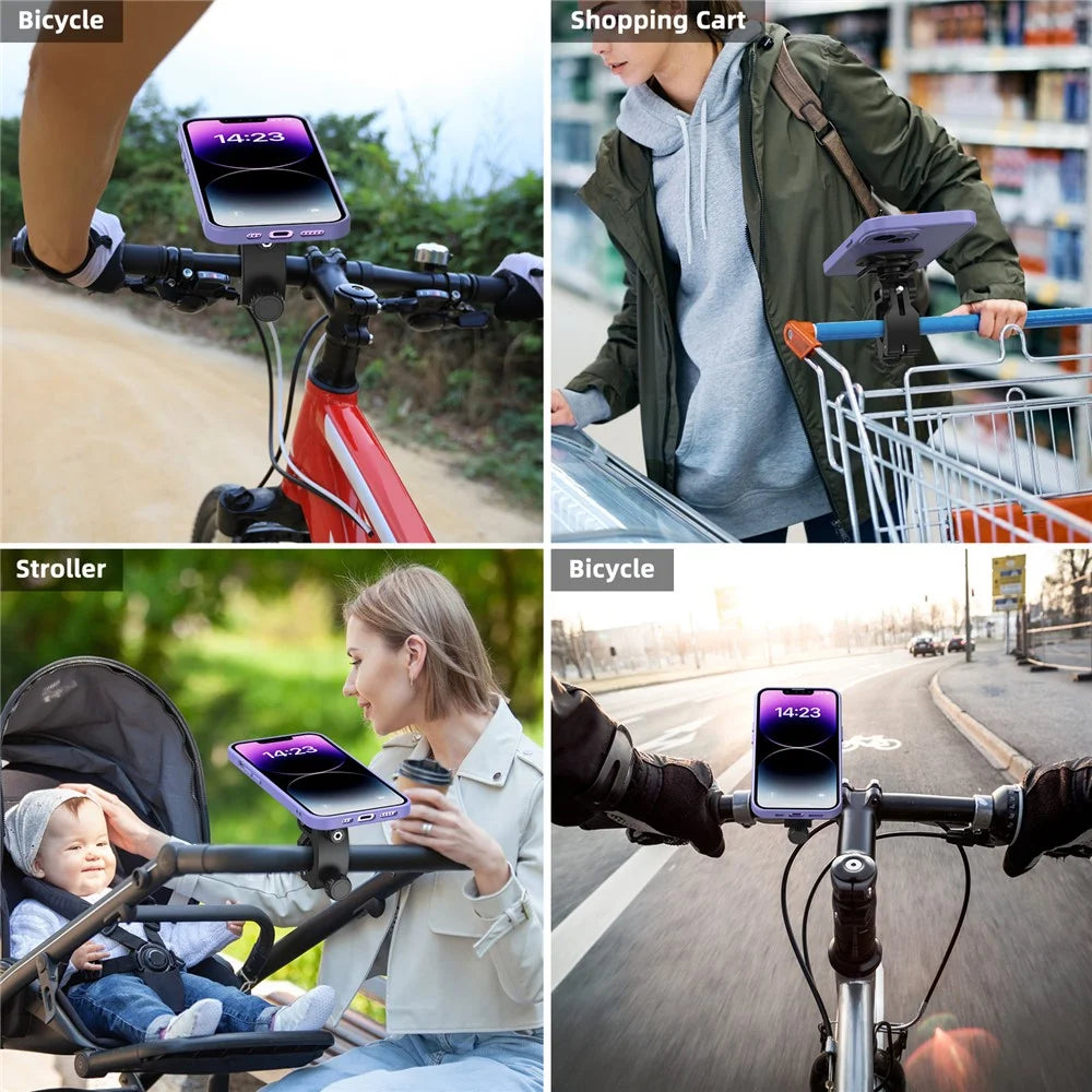 HL-143M Bike Handlebar Phone Mount for Mountain Road Cycling Rotatable Quick Release Navigation Holder - 5
