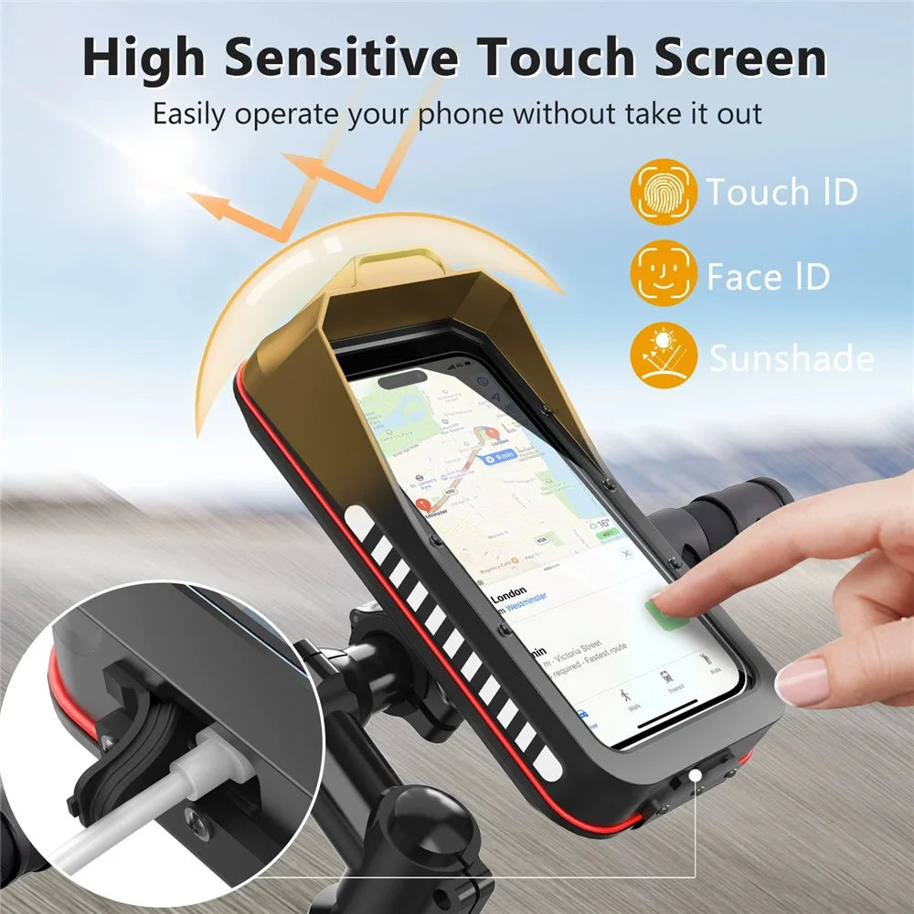 HL-176A Bicycle Handlebar Quick Release Phone Mount Shockproof Cellphone Holder Bracket for Motorcycle - 3
