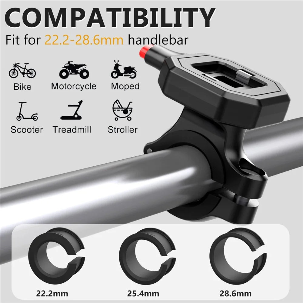 HL-176A Bicycle Handlebar Quick Release Phone Mount Shockproof Cellphone Holder Bracket for Motorcycle - 5