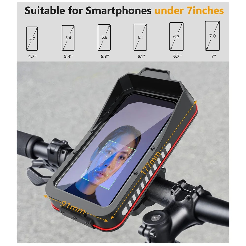 HL-176A Bicycle Handlebar Quick Release Phone Mount Shockproof Cellphone Holder Bracket for Motorcycle - 7