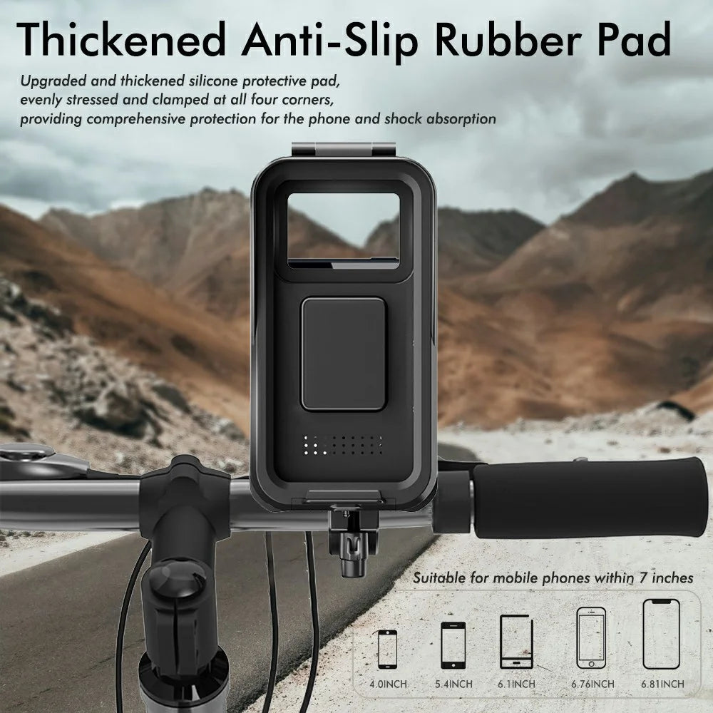 DS-MT4 Delivery Riders Motorcycle Phone Mount Waterproof Anti Fog Rotatable Bike Navigation Holder - 4