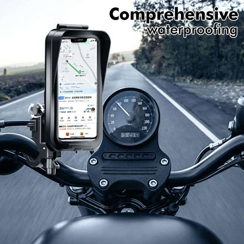 DS-MT4 Delivery Riders Motorcycle Phone Mount Waterproof Anti Fog Rotatable Bike Navigation Holder - 6