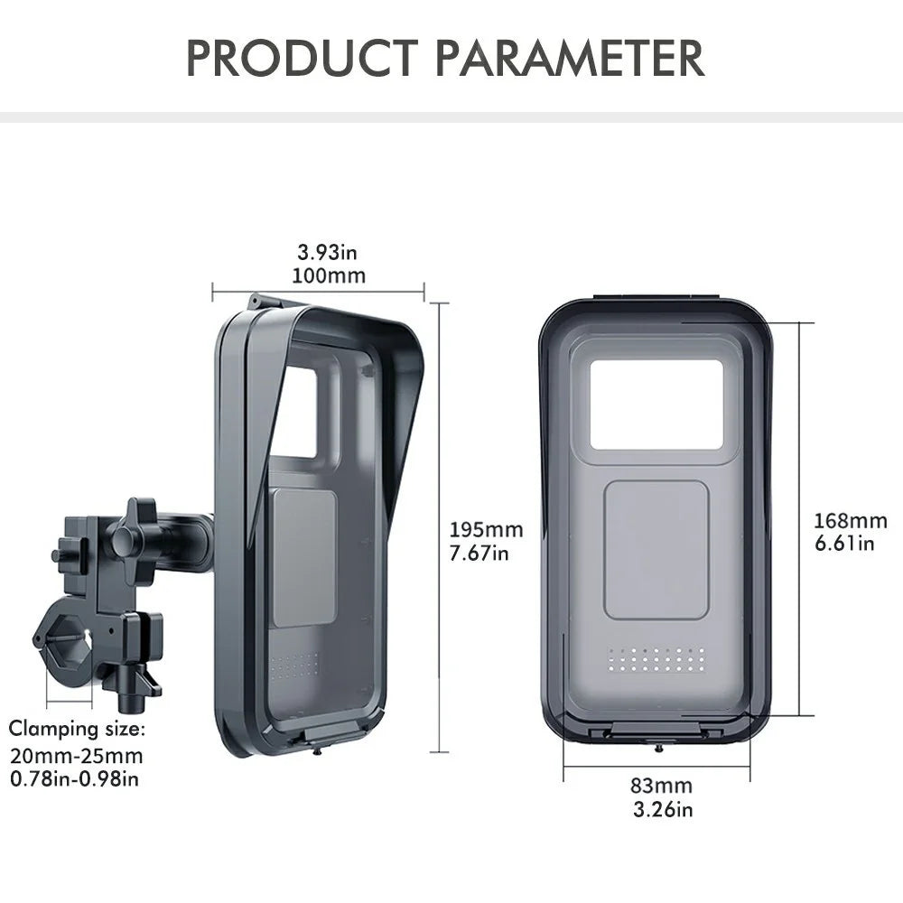 DS-MT4 Delivery Riders Motorcycle Phone Mount Waterproof Anti Fog Rotatable Bike Navigation Holder - 7