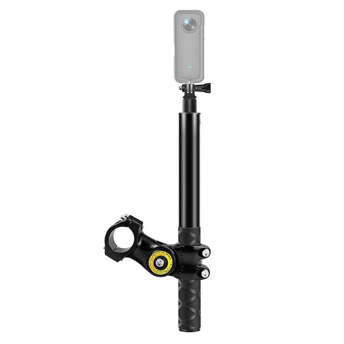 PULUZ PU817 Anti Shake Aluminum Alloy Motorcycle Bike Handlebar Mount Selfie Stick Compatible with Cameras - 1