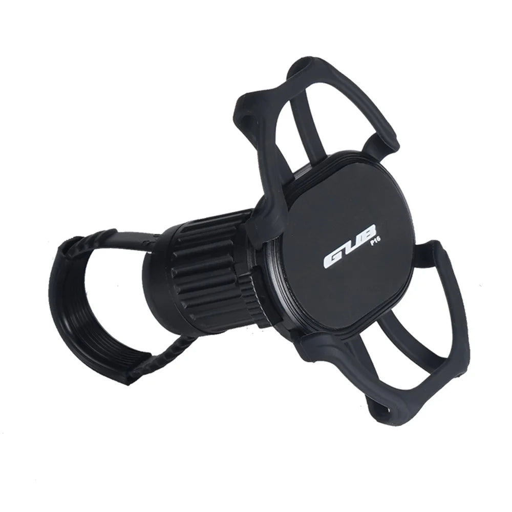 GUB P16 Bike Phone Holder Rotatable Detachable Silicone Phone Mount for Bicycle E-Bike Scooter - Black - 1