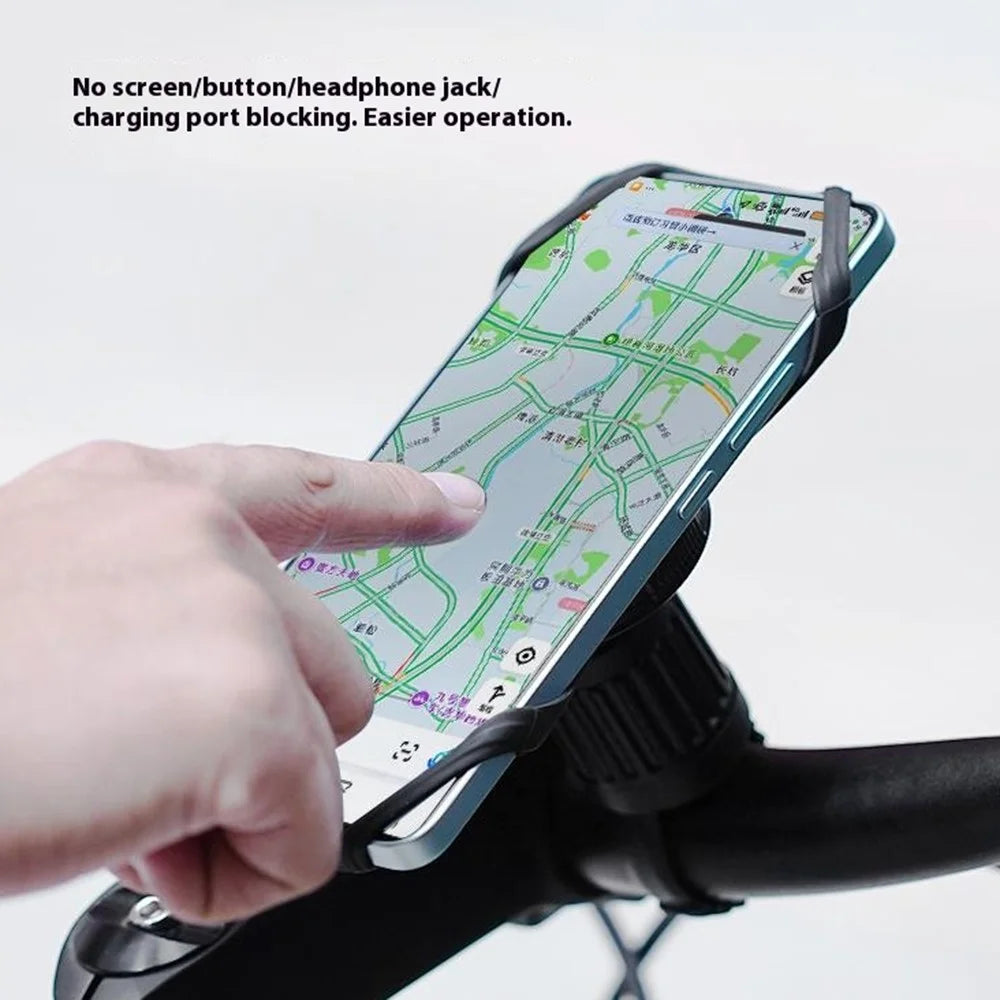 GUB P16 Bike Phone Holder Rotatable Detachable Silicone Phone Mount for Bicycle E-Bike Scooter - Black - 3