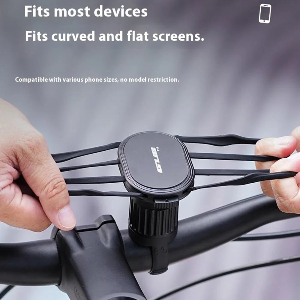 GUB P16 Bike Phone Holder Rotatable Detachable Silicone Phone Mount for Bicycle E-Bike Scooter - Black - 4