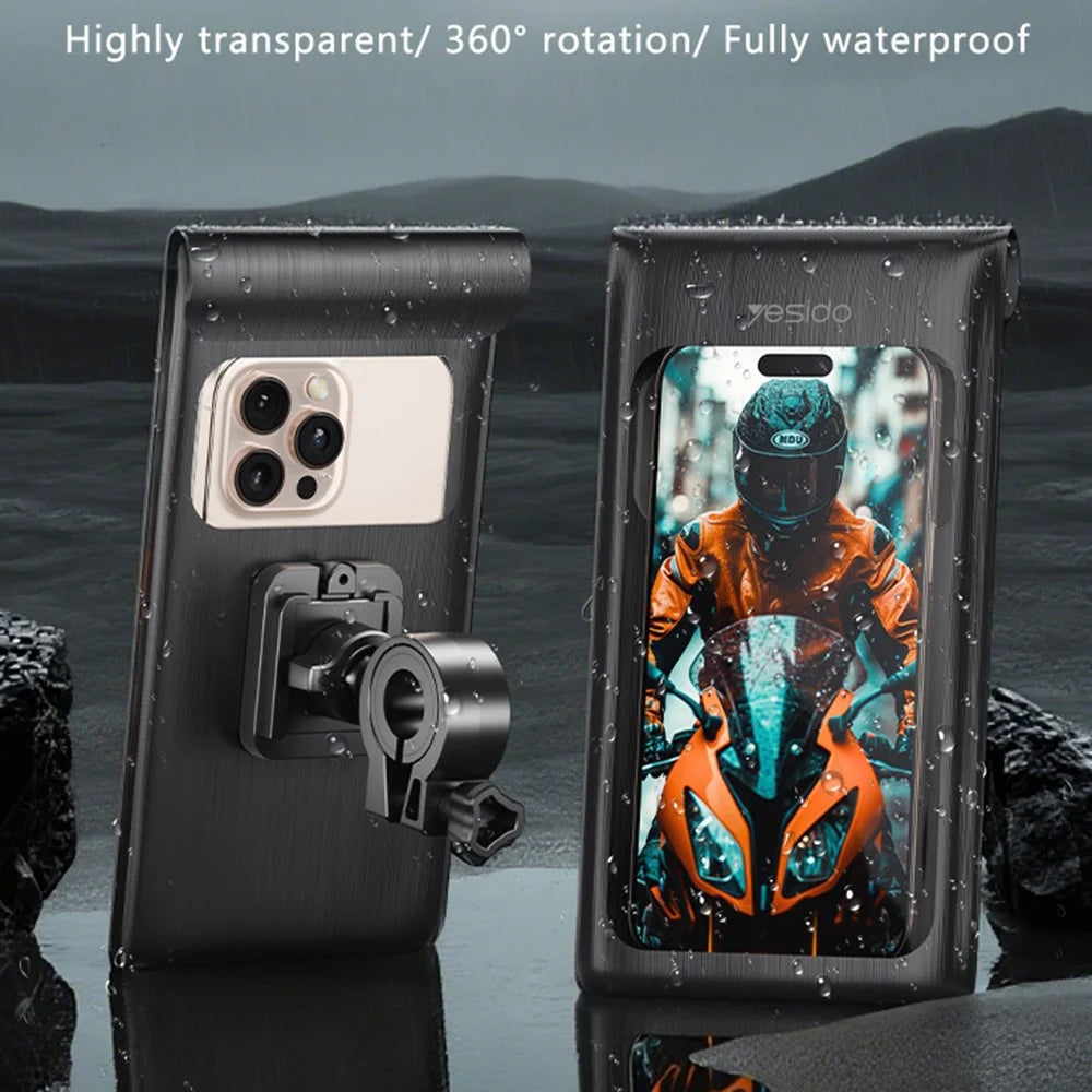 YESIDO C333 360 Degree Rotation Phone Holder Waterproof Bag for Bicycle Electric Bike Handlebar Mount - 2