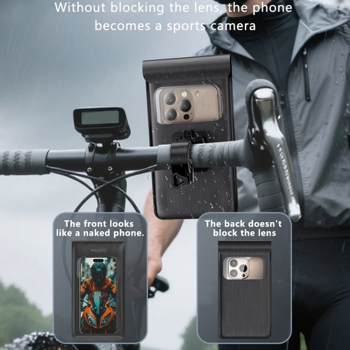 YESIDO C333 360 Degree Rotation Phone Holder Waterproof Bag for Bicycle Electric Bike Handlebar Mount - 4