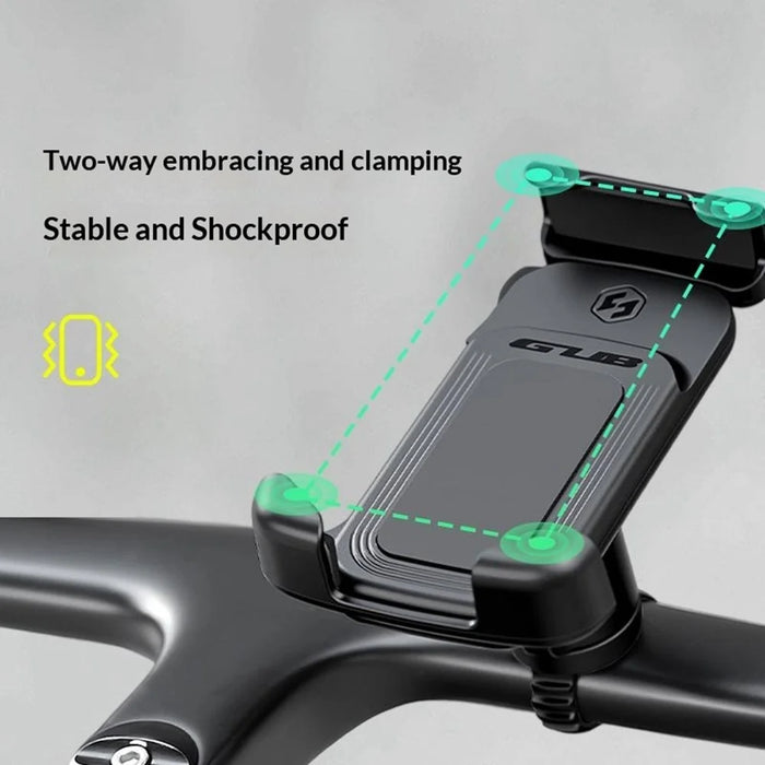 GUB P18 Rotatable Phone Mount for Bicycle  /  E-Bike  /  Scooter Shock Absorbing Quick Release Cellphone Bracket - 3