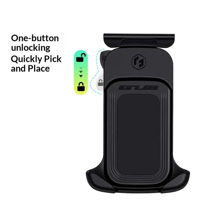 GUB P18 Rotatable Phone Mount for Bicycle  /  E-Bike  /  Scooter Shock Absorbing Quick Release Cellphone Bracket - 4