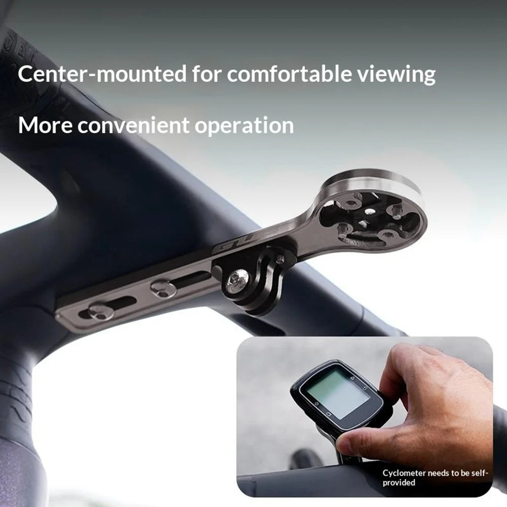 GUB Ti705 Titanium Alloy Bike Computer Mount Lightweight Outdoor Cycling Computer Holder for Handlebar - 5