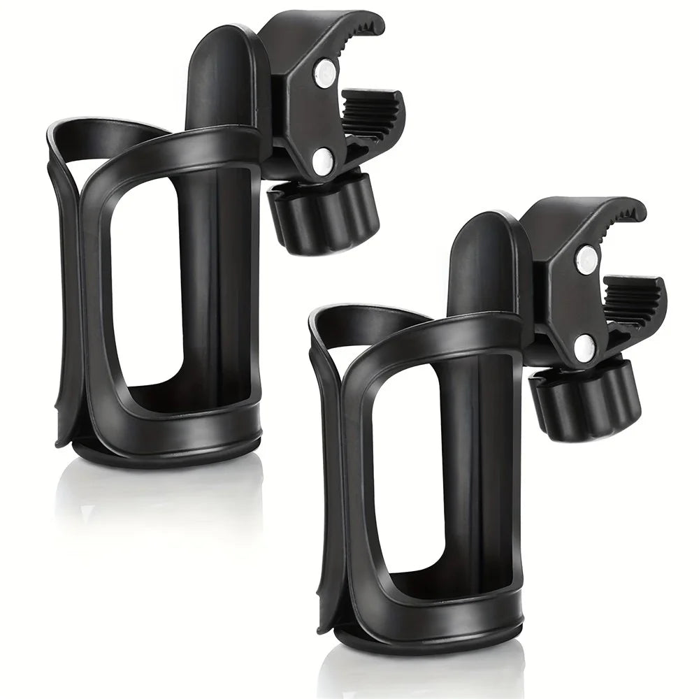 2Pcs 360° Rotatable Quick-Release Bicycle Cage Knob Handle Bike Water Bottle Holder - Black - 1