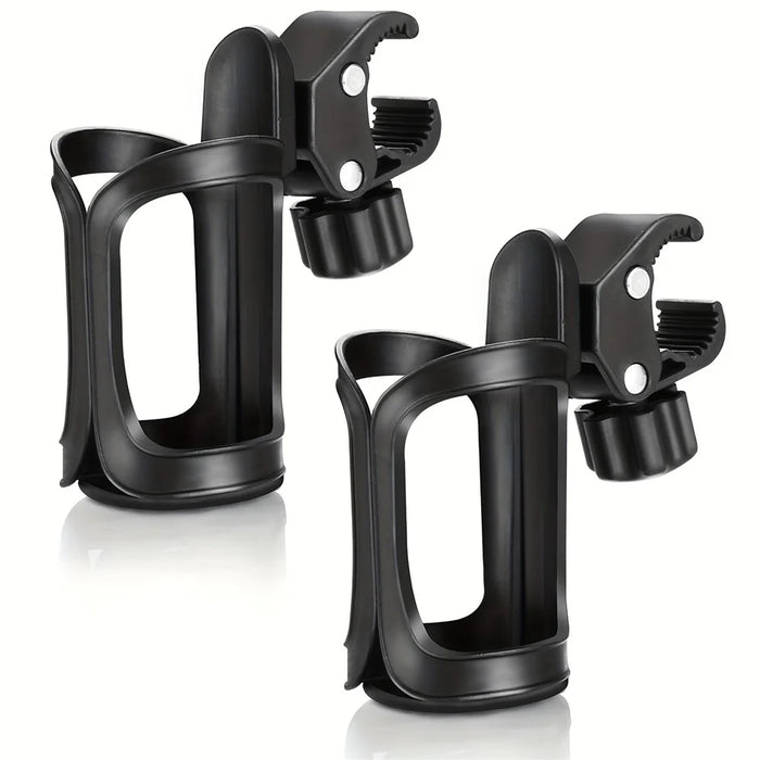 2Pcs 360° Rotatable Quick-Release Bicycle Cage Knob Handle Bike Water Bottle Holder - Black - 1