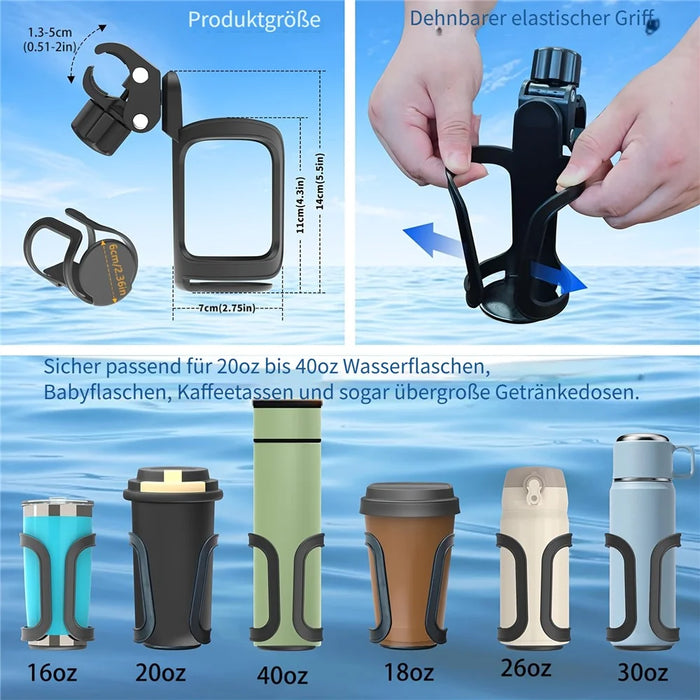 2Pcs 360° Rotatable Quick-Release Bicycle Cage Knob Handle Bike Water Bottle Holder - Black - 3