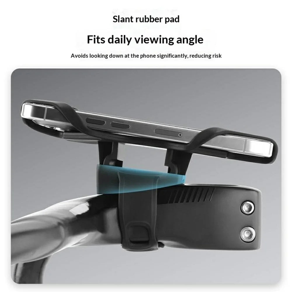 WEST BIKING YP0715097 Silicone Bike Phone Mount Anti-Slip Shockproof Cell Phone Holder Compatible with 4.5-6.7 inch Screen for Bicycle - 4