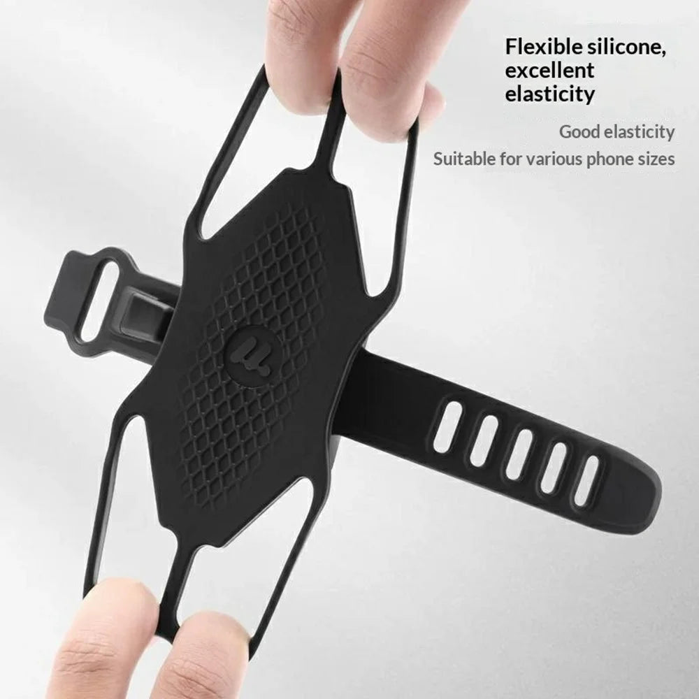 WEST BIKING YP0715097 Silicone Bike Phone Mount Anti-Slip Shockproof Cell Phone Holder Compatible with 4.5-6.7 inch Screen for Bicycle - 6