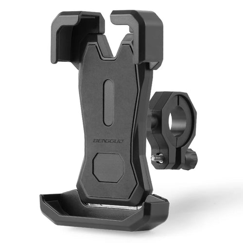 BENGGUO BG-1115 Anti-Shake Cellphone Holder 360 Degree Rotating Phone Mount for Bicycle/Motorcycle/E-Bike - Handlebar Mount/Black - 1