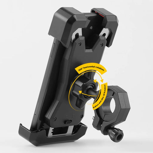 BENGGUO BG-1115 Anti-Shake Cellphone Holder 360 Degree Rotating Phone Mount for Bicycle/Motorcycle/E-Bike - Handlebar Mount/Black - 2