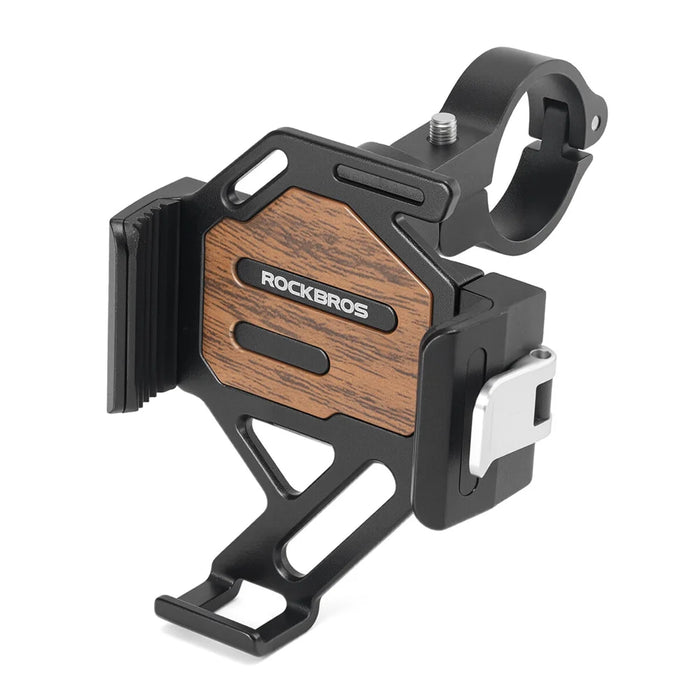 ROCKBROS 250016 Bike Phone Mount Quick Release Aluminum Alloy Cellphone Holder for Road Mountain Folding Bicycle - Clamp Ring - 1